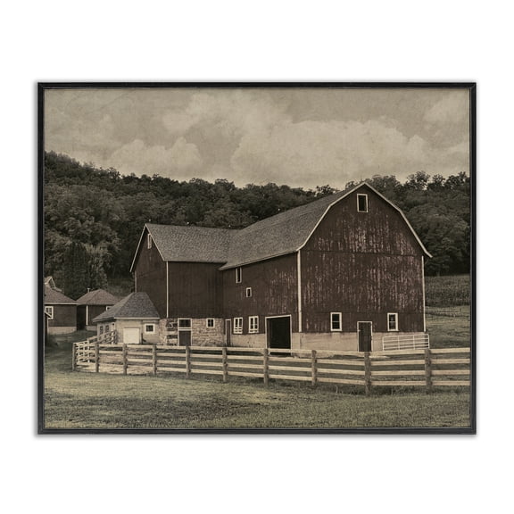 Stupell Industries Tender Living Space Barn Black Framed Giclee Art, design by Marcus Prime