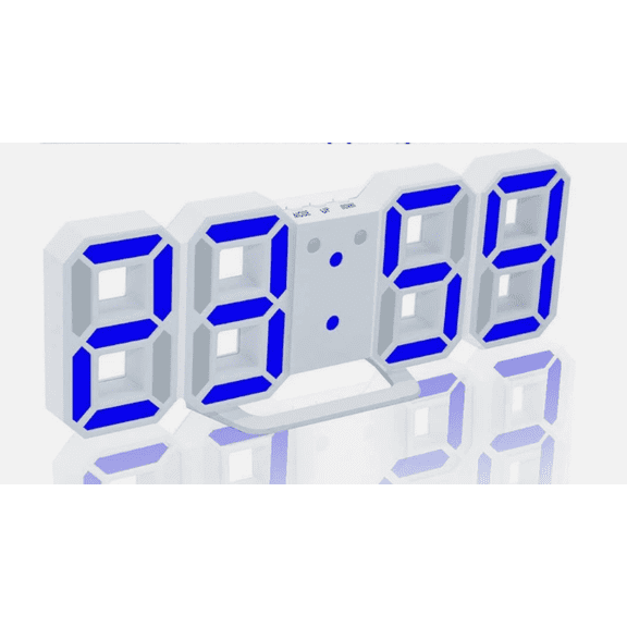 Digital 3D LED Wall Alarm Clock – Large Display Desk Clock with Snooze, 12/24H Time, Auto Brightness USB Powered