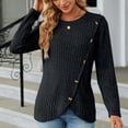 thumbnail image 1 of Women's Sweater Autumn Woman Clothing Knit Pullovers For Women Elegant Knitwears Green Gray Black Long Sleeve Top Female Clothes, 1 of 5