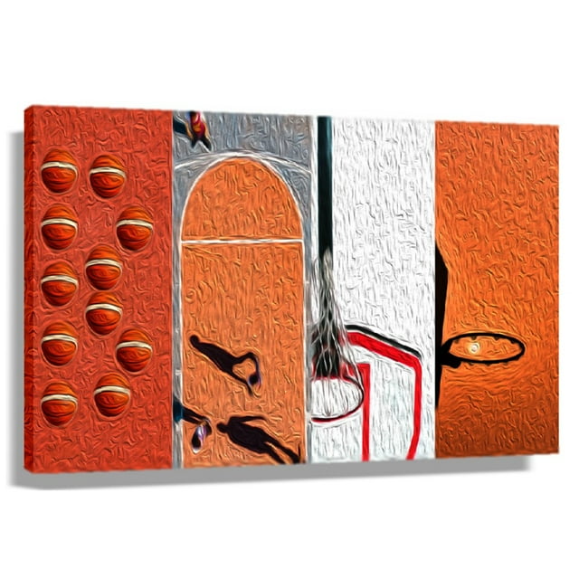 Basketball Poster Sport Wall Art Giclee Canvas Painting For Living Room