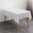 thumbnail image 2 of Table Cloth for Hotel Banquet Wedding Scene in Solid Color Rectangular Smooth Satin White - Satin Table Linen for Elegant Dining, 2 of 7