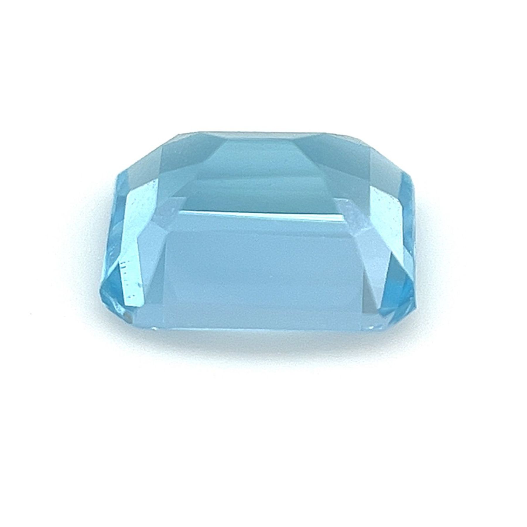 Certified Real 2.75 Carat Swiss Blue Topaz Emerald Shape Step Cut 9x7 mm Loose Gemstone December Birthstone