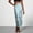*Light Blue, variant on U Women's Satin Print Elastic Waist Maxi Skirt,Casual Long Skirt ,Lounge Slim Skirt Light Blue,Womens Plus M