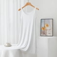 thumbnail image 4 of AHMOMEI Women's Tank Nightgown Sleeveless Sleepwear Scoop Neck Full Slip Chemise Nightdress White M, 4 of 5