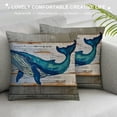 thumbnail image 3 of Qinduosi Sea Animals Decorative Pillowcases Inch Pack Ocean Theme Throw Pillow Covers ///Whale Nautical Summer Beach House Cushion Covers for Porch Couch Sofa White, 3 of 5