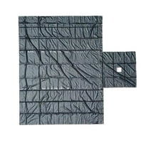 20' x 18' Flatbed Truck 14 Oz Lightweight Lumber Tarp with 6 FT Drop & Flap - Black Heavy Duty Vinyl Waterproof Tarp for Trailers to Protect Cargo from Wind, Rain, Snow and Sun