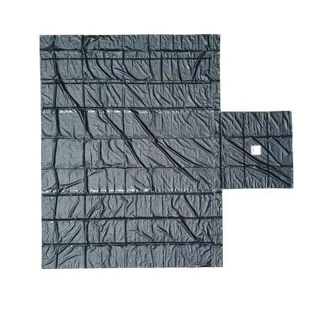 20' x 18' Flatbed Truck 14 Oz Lightweight Lumber Tarp with 6 FT Drop & Flap - Black Heavy Duty Vinyl Waterproof Tarp for Trailers to Protect Cargo from Wind, Rain, Snow and Sun