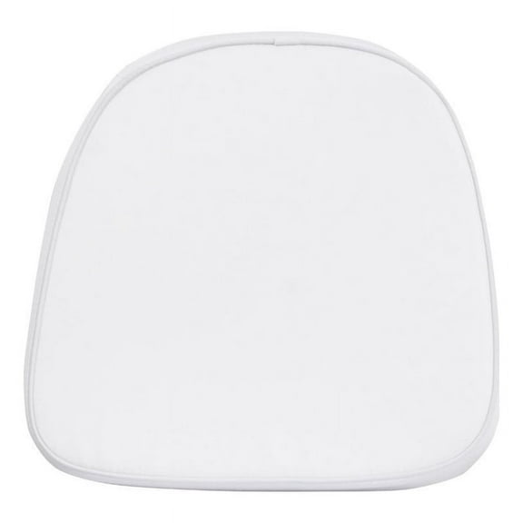 Bowery Hill 1.5" Fabric Soft Kids Chiavari Seat Cushion in White