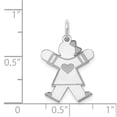 thumbnail image 2 of Auriga 925 Sterling Silver Rhodium-plated Charm for Women (L - 23mm, W - 15mm), 2 of 6