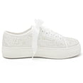 thumbnail image 5 of Elivandon 9995 Wedding Shoes Lace Bridal Sneakers 1.46" Platform Bride Tennis Shoes Sparkling Rhinestone Wedding Sneakers Color Ivory,Size 5 B(M) US/35 EU, 5 of 7