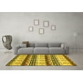 thumbnail image 3 of Ahgly Company Machine Washable Indoor Rectangle Abstract Yellow Modern Area Rugs, 2' x 3', 3 of 4