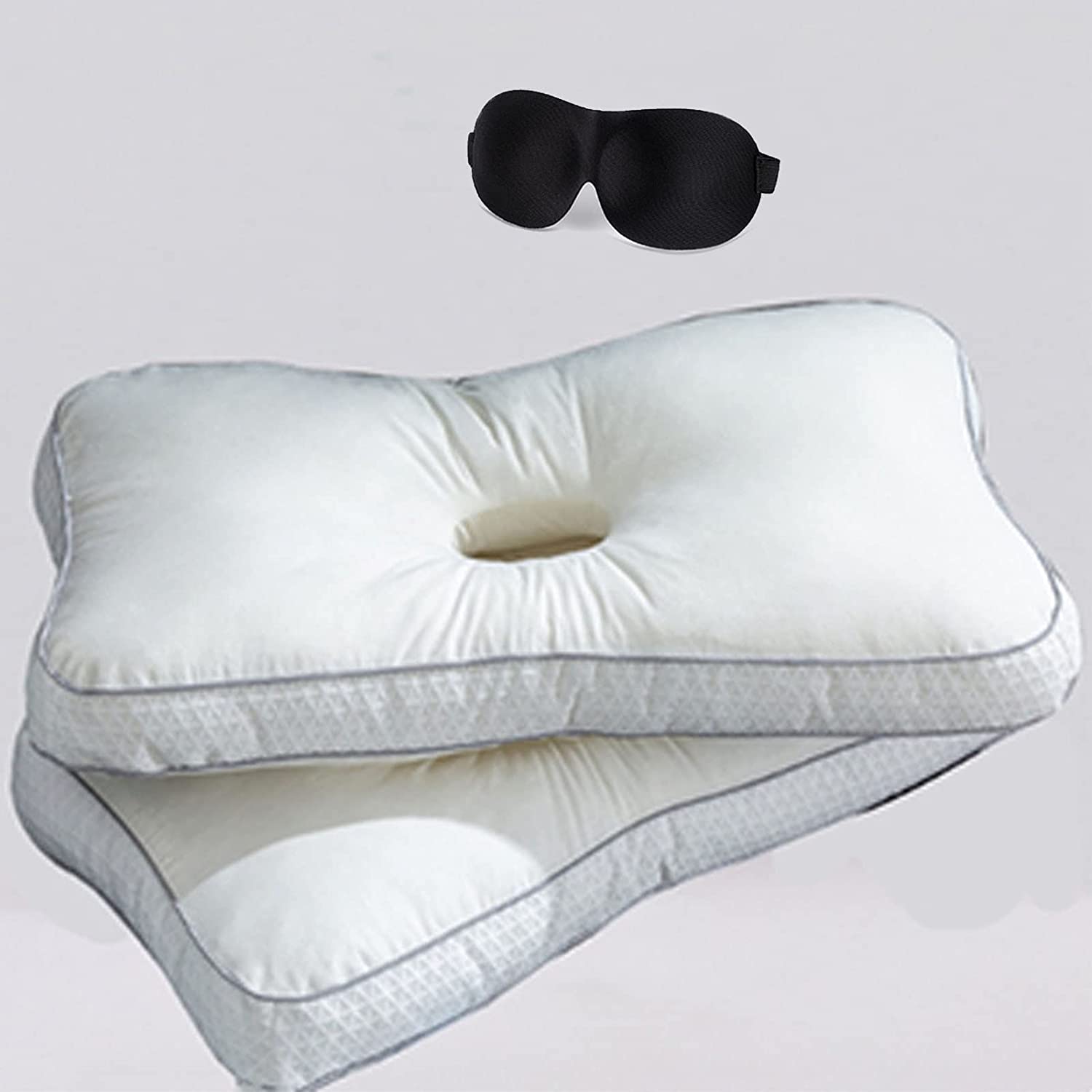 Piercing Ear Pillow for Side Sleepers with A Hole Donut Inflammation Pressure Sores Pain Relief