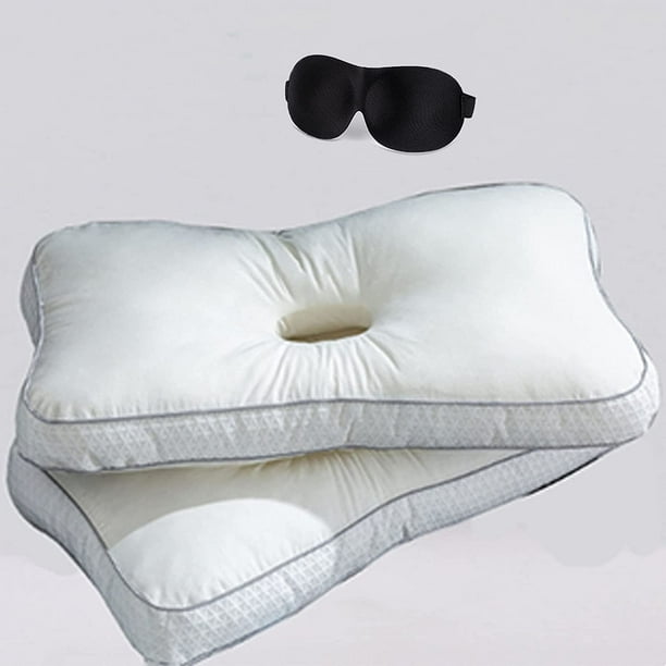 Piercing Ear Pillow for Side Sleepers with A Hole Donut Inflammation