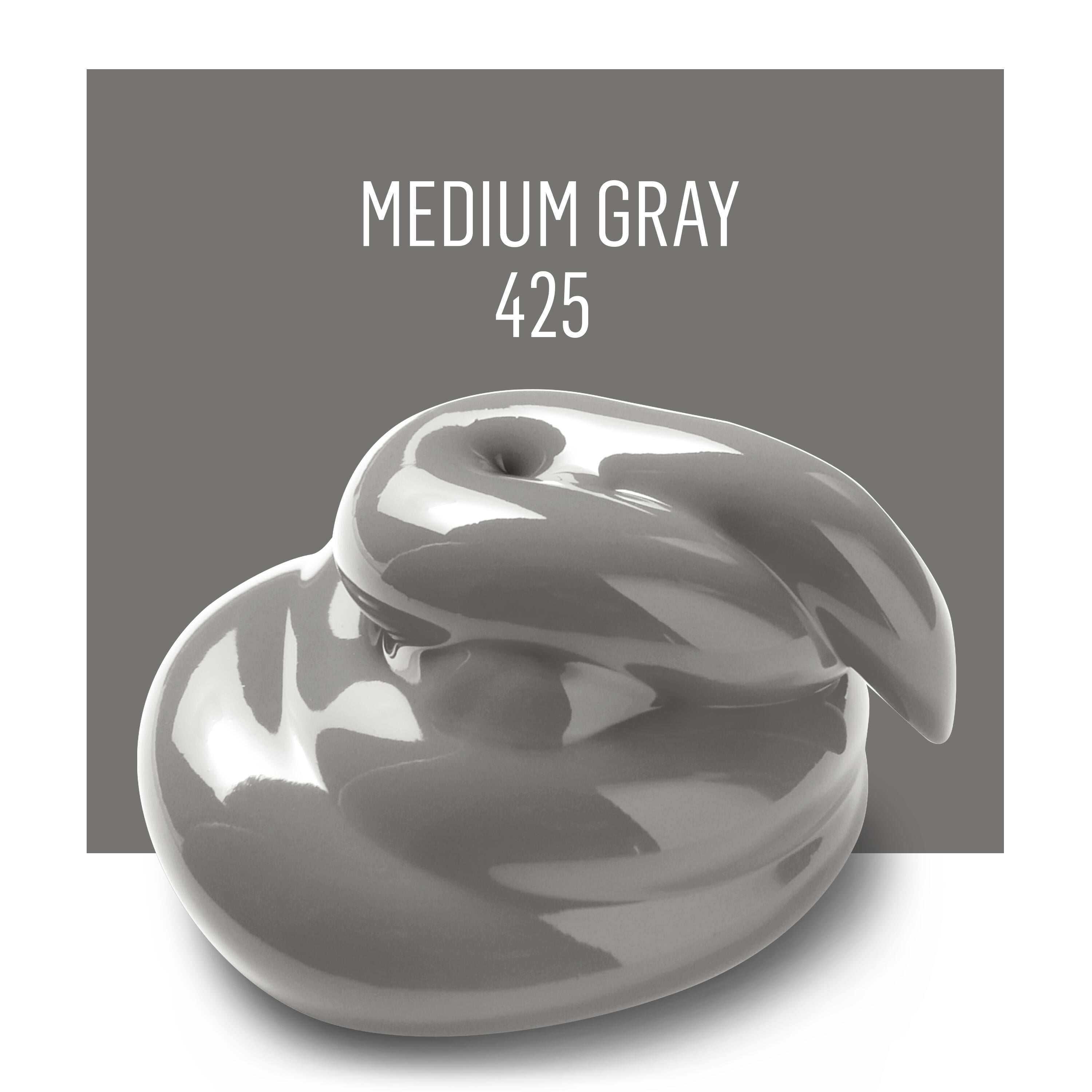 (2 pack) FolkArt Acrylic Craft Paint, Matte Finish, Medium Gray, 2 fl oz