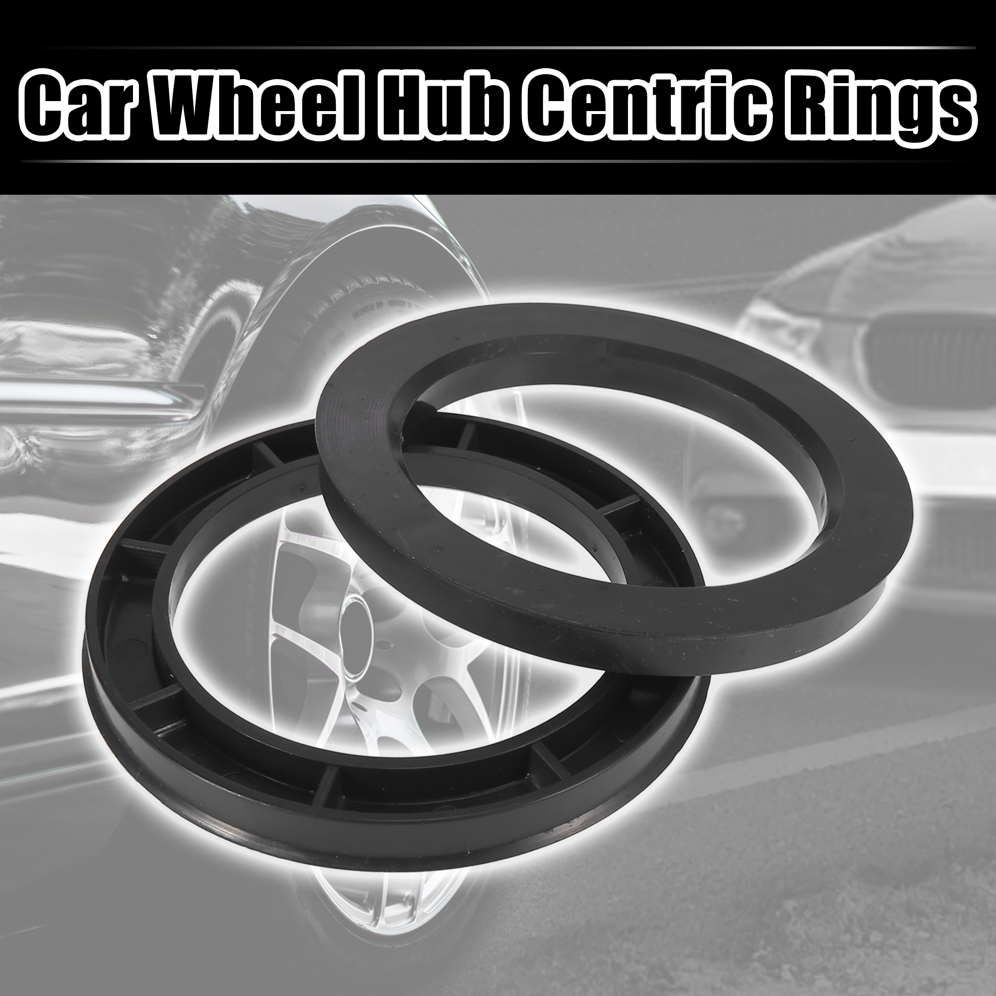 Unique Bargains 4 Pcs Plastic 78.1mm to 106mm Car Hub Centric Rings