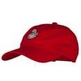 thumbnail image 2 of Santa Claus Head Embroidered Unstructured Washed Cap - Red OSFM, 2 of 5