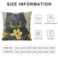 thumbnail image 5 of Orinice Cute Cat Graphic Decorative Throw Pillow Cover for Home Couch Living Room Bed Sofa Autumn Season 1PC 24x24in, 5 of 5