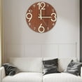 Luminous Wall Clock,Wooden Glow in The Dark Clock, 12inch Silent Non
