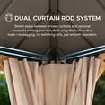 thumbnail image 2 of Sunjoy 12x20 Outdoor  Cedar Wood Gazebo with Galvanized Steel Roof and Curtains, 2 of 13