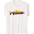 thumbnail image 2 of Trout Fly Fishing Outdoor Forest Nature Wildlife Fisherman T-Shirt Tee For Adult, Men, Women, Teen, Teenager, Adolescent,Youth, 2 of 7