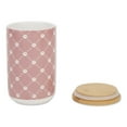 thumbnail image 2 of Design Imports CAMZ14167 Trellis Paw Ceramic Treat Canister, Rose, 2 of 4