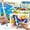 Tropics, variant on Quokka 10-Pack Water Painting Kit – Reusable Art Activity for Seniors, Multicolor with Brush