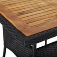 thumbnail image 4 of vidaXL Outdoor Dining Table Patio Table with Storage Solid Acacia Wood PE Rattan, 4 of 5