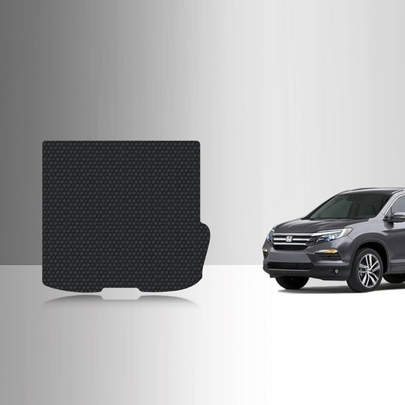 ToughPRO Trunk Mat Compatible with Honda Pilot 2011 - All Weather Heavy Duty (Made in USA) Black Rubber