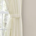 thumbnail image 3 of Ellis Curtain Shadow Stripe Tailored Curtain Panel Pair for Windows with Ties 80" x 84" Natural, 3 of 5