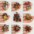 thumbnail image 6 of EOEMY New Christmas Tree Santa Claus Snowman Brooch Pin Crystal Xmas Party 2024-Fruit Bell, 6 of 9