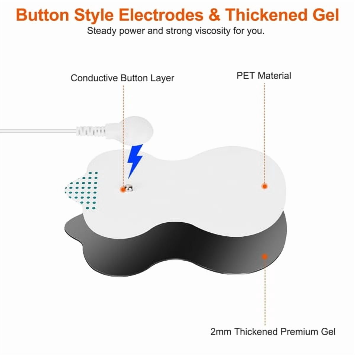 Electric Muscle Stimulator Dual Channels Pulse Massager Pain Relief Therapy Tens Device with Electrode Pads Wires