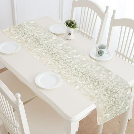 

MKHERT Rose Gold Glitter Table Runner for Wedding Party Banquet Decoration 14x72 inch