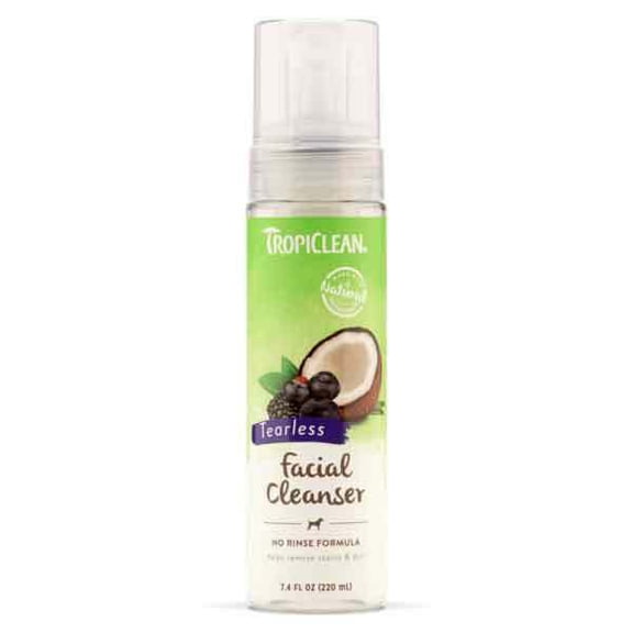 Waterless Dog Grooming Facial Cleanser Tearless Foaming No Rinse Formula 8 oz