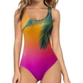 thumbnail image 1 of Aayomet Plus Size Swimwear Ruched Tummy Control Bathing Suit Front Crisscross Back Self Tie,Purple S, 1 of 4