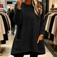 thumbnail image 5 of Womens Loose Tops with Pockets Zaewscy Women's Fashion Solid Color Long Sleeve Winter Leisure Elegant Top Black S, 5 of 6