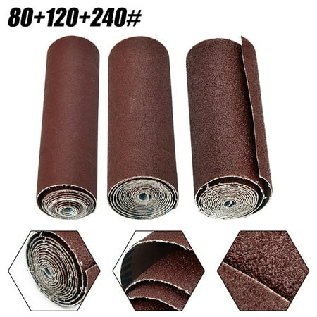 

3Roll 3.28ft 80-240Grit Emery Cloth Roll Polishing Sandpaper For Grinding Tools