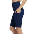 thumbnail image 3 of Charmo Womens High Waisted Biker Yoga Shorts Knee Length Athletic Shorts with Pockets, 3 of 5