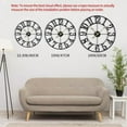 thumbnail image 4 of Large Wall Clock, 16" Silent Non-Ticking, Battery Operated, Oversized, Decorative Retro Black Metal Clock for Living Room,Farmhouse, Dinner Room,Indoor, Outdoor Decor(40cm, Black Arabic Number), 4 of 7