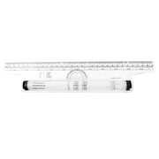 Clear White Metric Multi-purpose Drawing Rolling Ruler
