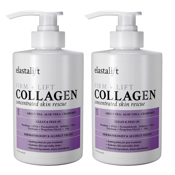 Crema de colágeno Elastalift Loción corporal y humectante facial sin fragancia para mujeres y hombres | Loción de colágeno | Crema reafirmante de la piel | Loción reafirmante y reafirmante para la pie