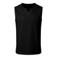 thumbnail image 4 of Men's V Neck Sleeveless Tank Top, Lightweight Polyester, Casual Summer Wear, Relaxed Fit, S-XXXL, 4 of 5