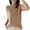 C52 Khaki, variant on T Shirts For Women Turtleneck Short Sleeve Solid Color Kint Womens Shirts Soft Summer Womens Tops Green