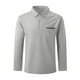thumbnail image 3 of pstuiky manga larga de hombre, Camisa deportiva de color liso para hombre con solapa y botones, manga larga, top/camisa con solapa camisetas de hombre l, 3 of 5