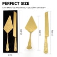 thumbnail image 4 of Juego de cuchillo y servidor para pastel GURUDAR, acero inoxidable dorado, 4 of 9