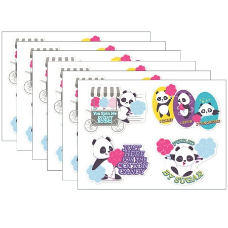 UPC: 0194629108916 | Eureka Jumbo Scented Stickers Cotton Candy 12 Per Pack 6 Packs