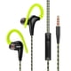 thumbnail image 1 of Injueey Auriculares deportivos Fitness con cable Auriculares impermeables con control por cable Aislamiento de ruido Auriculares intrauditivos con gancho Cables de audio/vídeo Verde, 1 of 1
