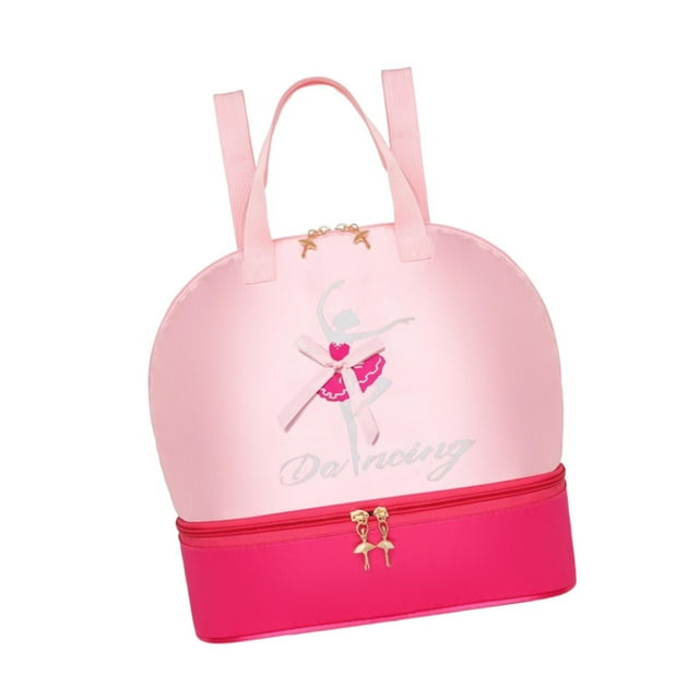 yuksok Sac à Dos de Danse Ballet Confortable Mignon Sac de Rangement pour Danse Sports Voyage Rose Rouge