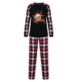 thumbnail image 3 of Odeerbi Christmas Pajamas for Family Holiday Plaid Long Sleeve Family Christmas Pajamas Matching Sets Mom Print Parent-child Suit Two-Piece Sleepwear Xmas Family Matching PJs Set Black, 3 of 5