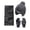 C Black, variant on Kids Winter Beanie Gloves Scarf Set,Girls Toddler Winter Hat With Pom Neck Warmer Gaiter Mittens Fleece Lined Set