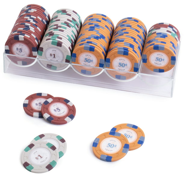 Players Chip Racks - Acrylic Tray with Poker Knights Chips, 100 Pack - Walmart.com